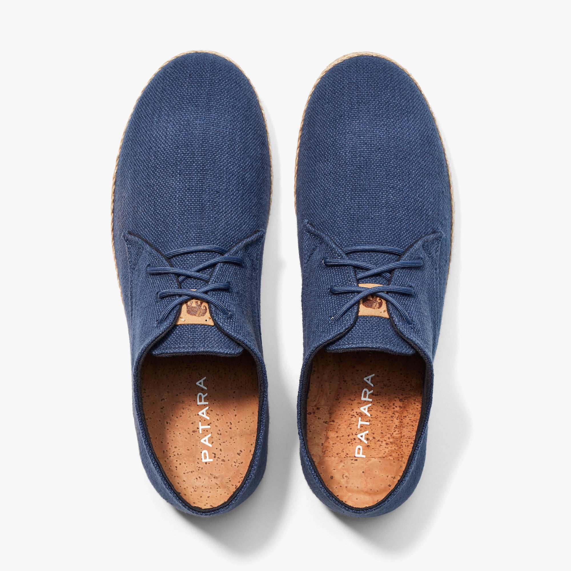 Blue Twin Rope Leather Slip on Shoe Loafer